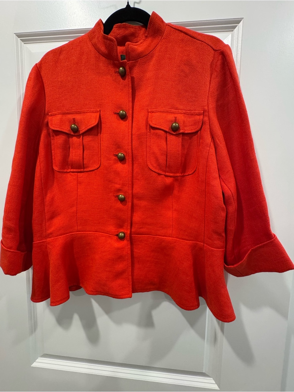 Ralph Lauren Bright OrangeLinen Jacket